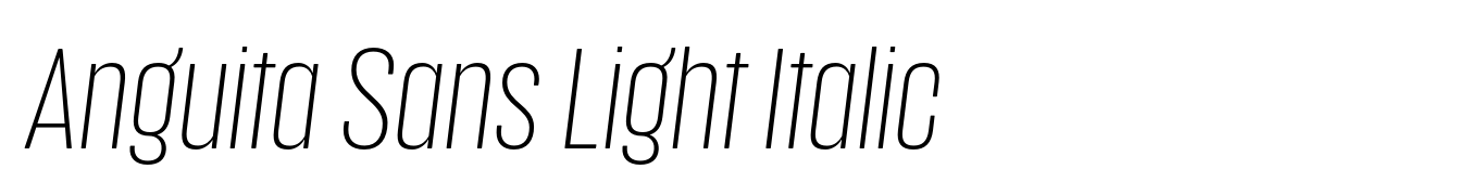 Anguita Sans Light Italic